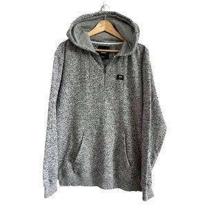 VANS Men’s Black & Grey Variegated Quarter Zip-Up Hoodie Medium